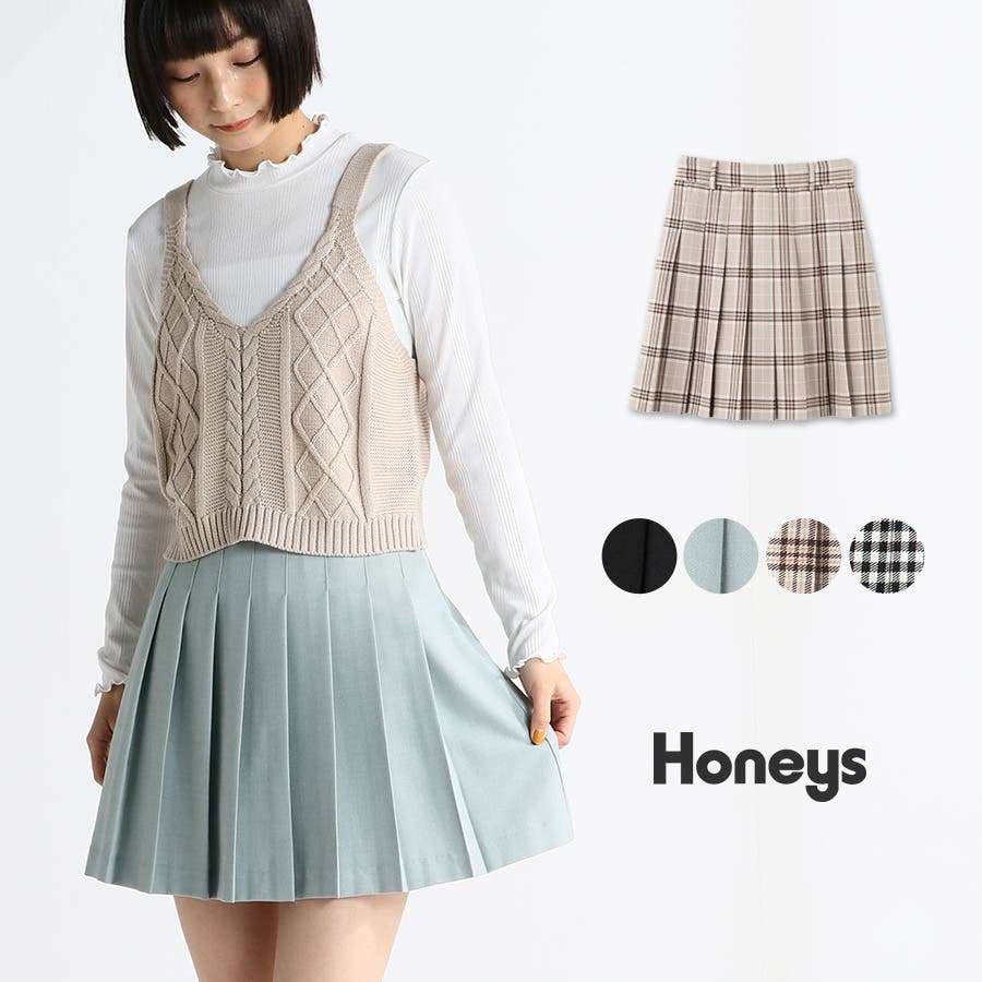 スカート ミニスカート プリーツスカート 品番 Hnsw Honeys ハニーズ のレディースファッション通販 Shoplist ショップリスト