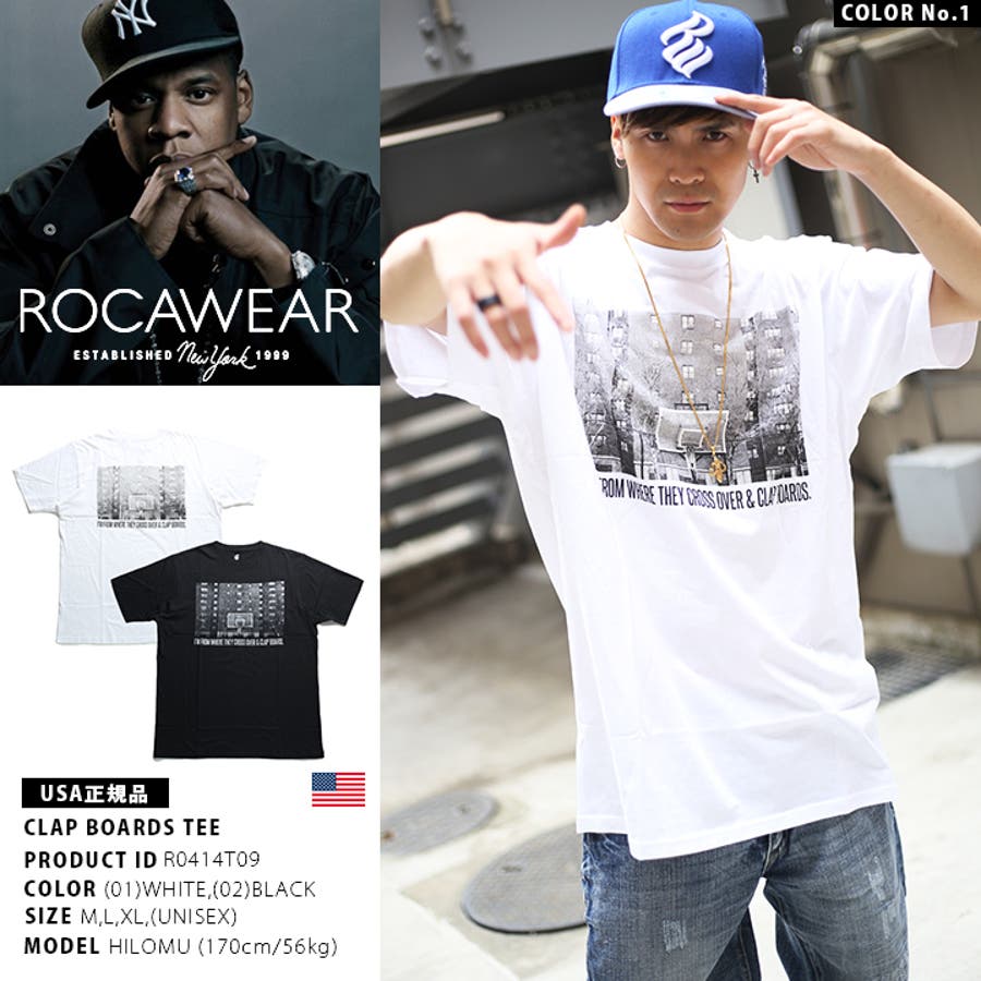 人気SALE ☆ROCA WEAR☆ロカウェア☆金箔プリント☆ロング丈Tシャツ☆S