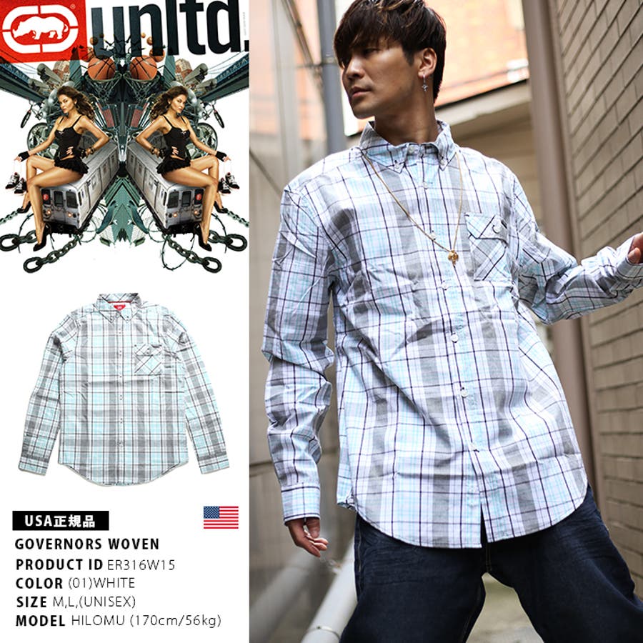 ECKO UNLTD エコー 長袖 チェック シャツ 16A-