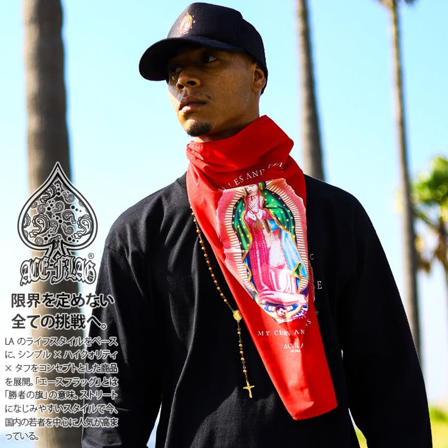 バンダナACE FLAG 大判[品番：HKHM0006417]｜本格派大人のB系 （ホン