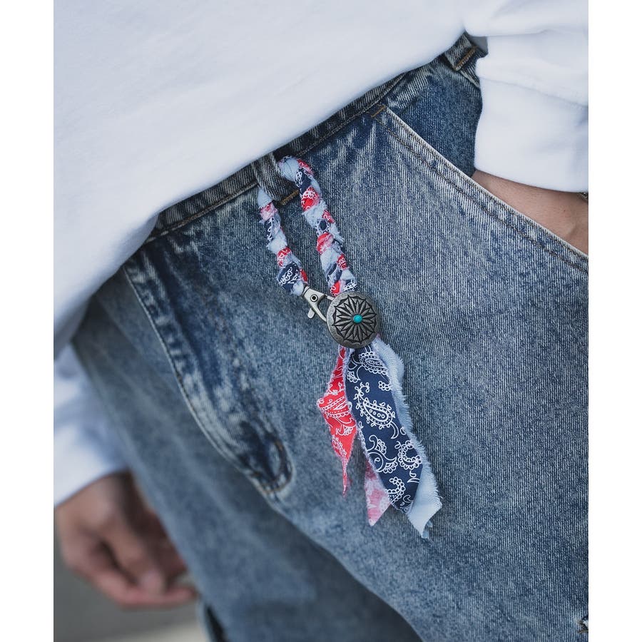 キーホルダー メンズ バンダナ柄[品番：IP000006603]｜improves（イン