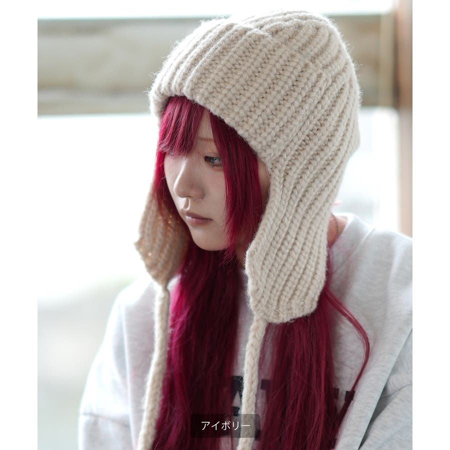 ニット帽 メンズ フライトキャップ[品番:IP000006891 ニット帽 メンズ フライトキャップ[品番:IP000006891