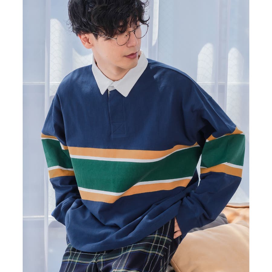 ラガーシャツ 長袖 ボーダー[品番：IP000005391]｜improves（イン