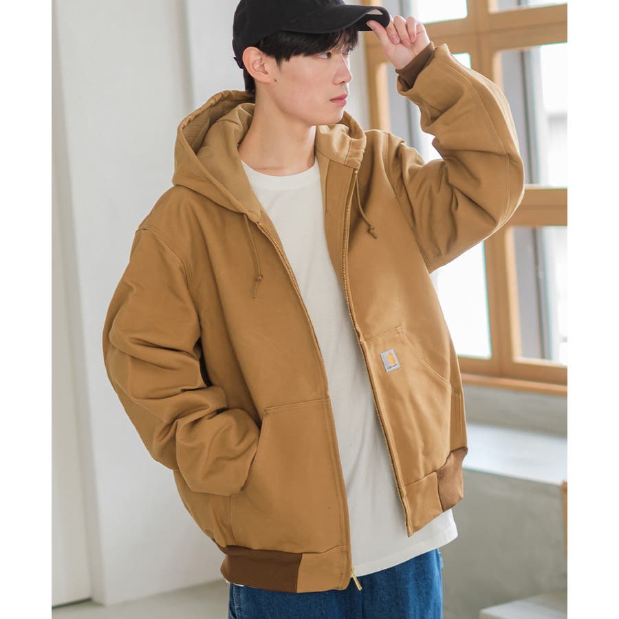 carhartt カーハート　ジップアップフードジャケット　ブラウン　XL carhartt カーハート ジップアップフードジャケット ブラウン XL