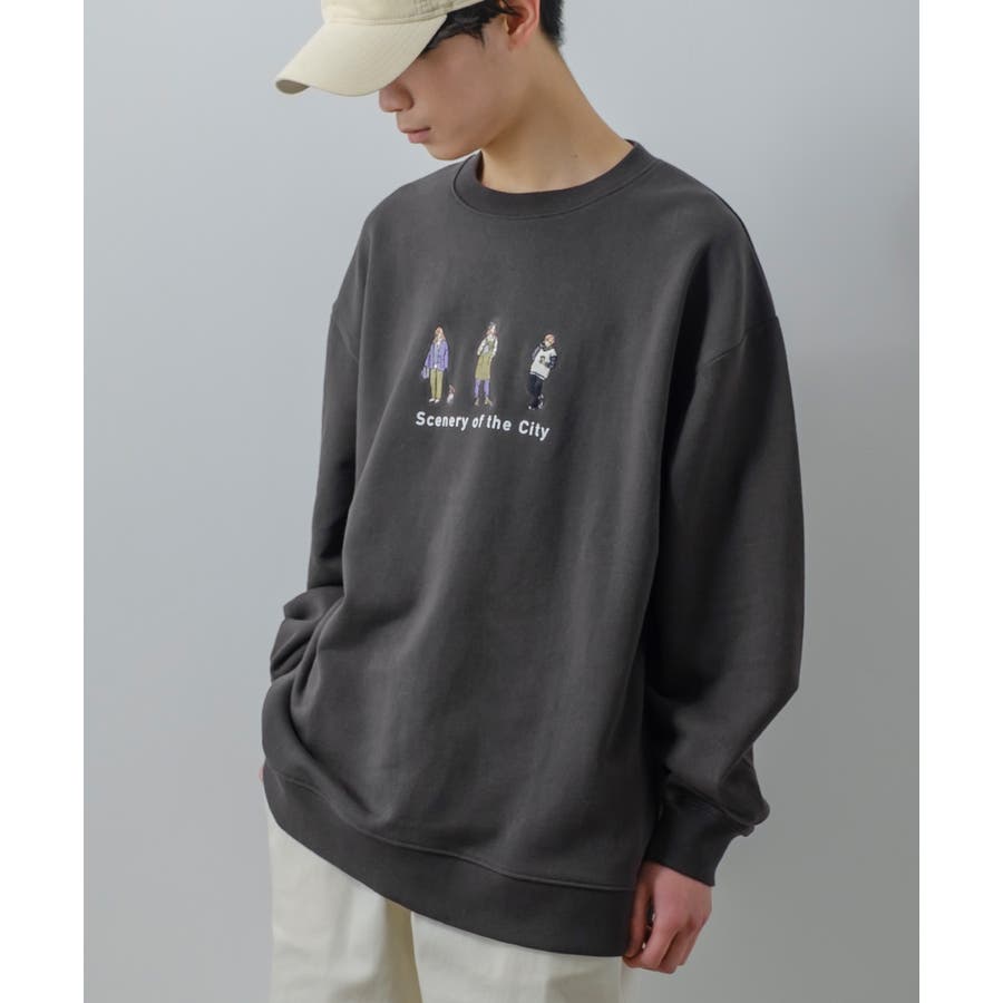 シティポップ刺繍 スウェット トレーナー [品番：IP000005494]｜improves（インプローブス）のメンズファッション通販｜SHOPLIST（ショップリスト）