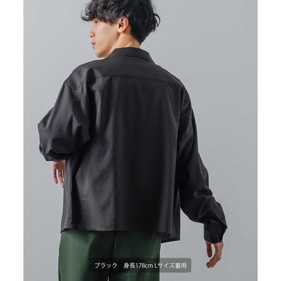 ダブルライダースジャケット風 ショート丈 シャツ[品番