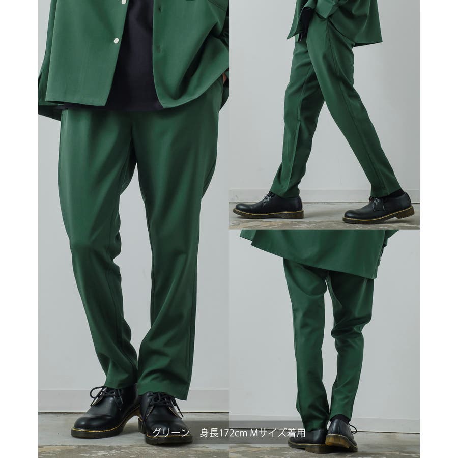 ストレッチ CPOシャツ＆テーパードパンツ セットアップ[品番
