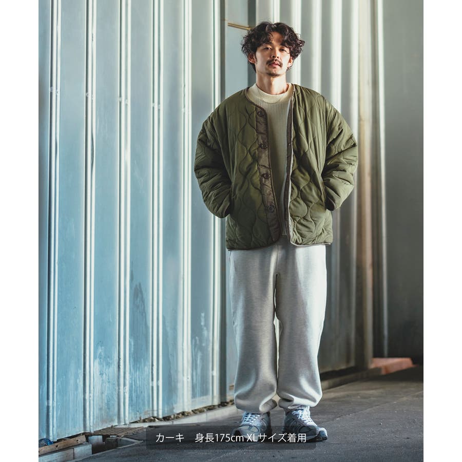 Amazon | [ムリョ] モッズコート カーキ色 M メンズ 中綿入り 裏