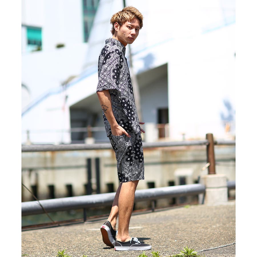 ペイズリー柄 ショートパンツ メンズ[品番：IP000004844]｜improves