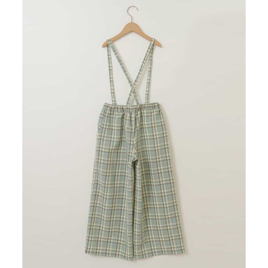 2WAYサスペンダー付きチェックワイドパンツ ＜Le temps