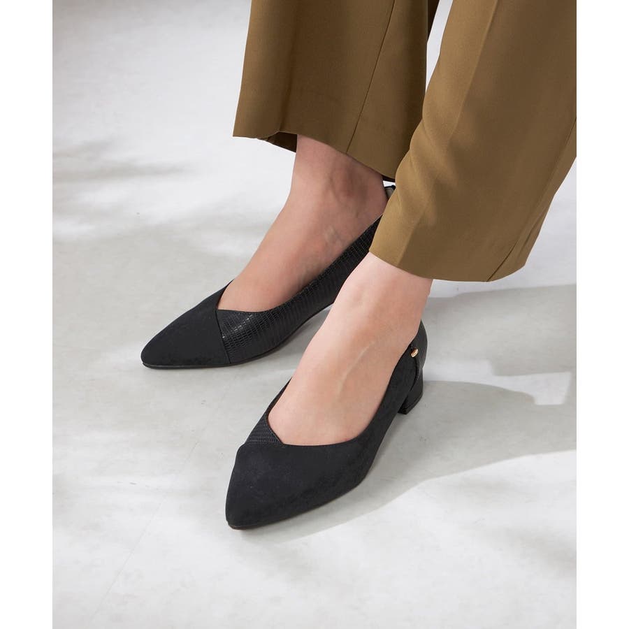 【ぶー】SeeByChloé ブラック パンプス ラボ キゴシ ワークス RABOKIGOSHI works 【大きいサイズ】3.5cm