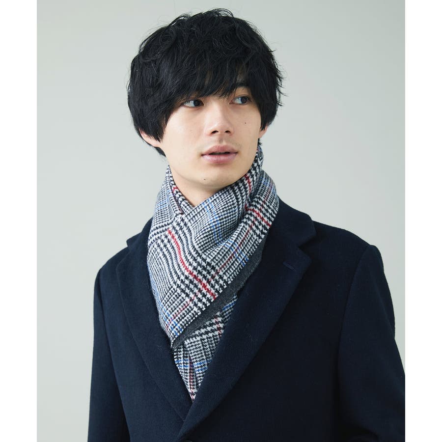 リバーシブルグレンチェックマフラー[品番：ITKW0007793]｜a.v.v