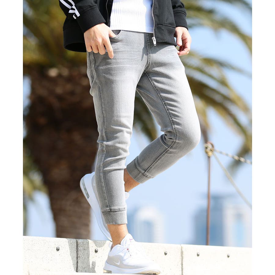 デニムパンツ 韓国 メンズ ストレッチ デニム クロップドパンツ 品番 Jg Jiggys Shop ジギーズショップ のメンズ ファッション通販 Shoplist ショップリスト