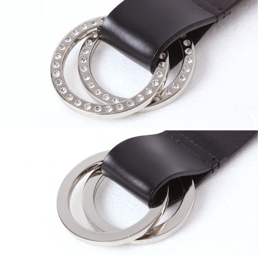 SEANA 牛革リングベルト カウレザーラインストーンベルト  本革 Amazon | WING LEATHER 栃木レザー Wリングベルト 日本製 高級