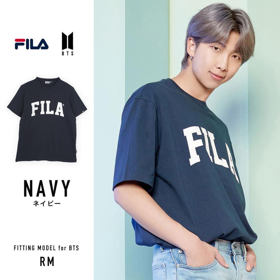 【ライトグリーン V】韓国 Tシャツ メンズ 服 BTS×FILA Tシャツ