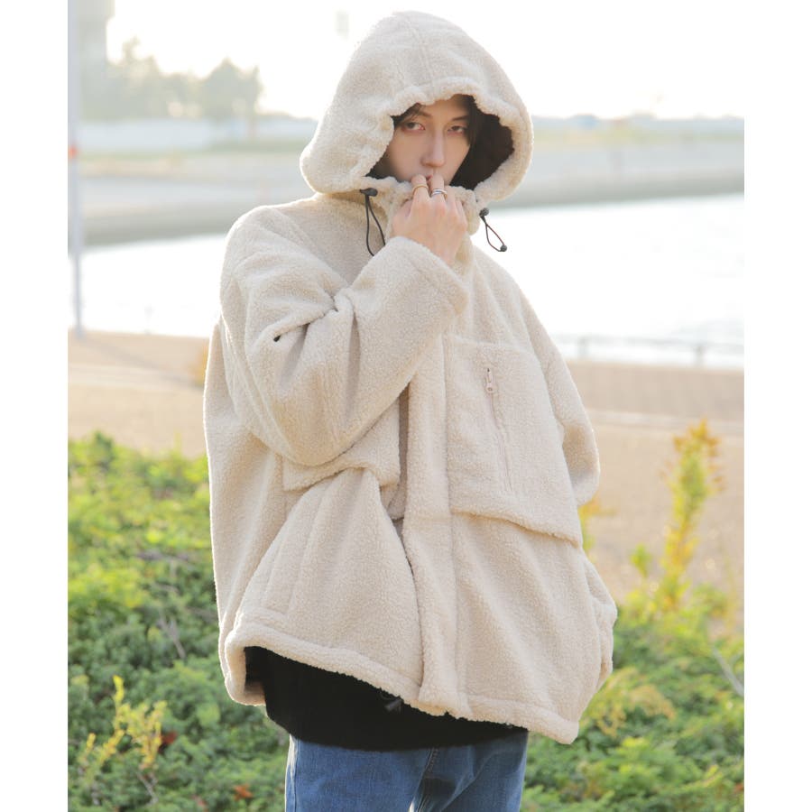 ◇G.O.C(ジーオーシー)オーバーサイズフーデットボアジャケット◇[品番