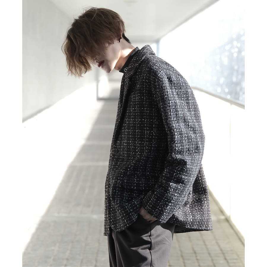 オーバサイズツイードテーラードジャケット[品番：JG000012971]｜G.O.C