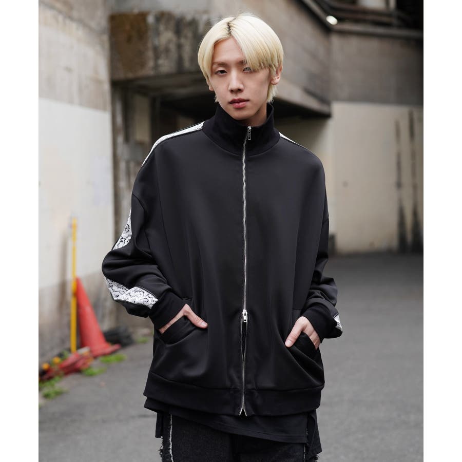 韓国 ショート丈 トラックジャケット ハイネック ジャージ