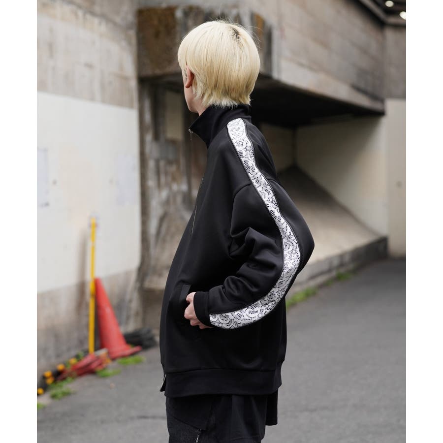 韓国 メンズ◇サイドレースルーズトラックジャケット◇[品番