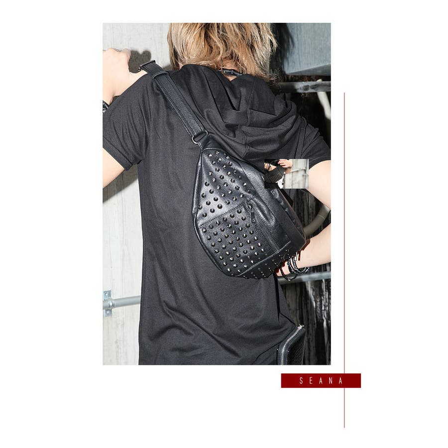 ◇SEANA マッドカラースタッズボディバッグ◇ヴィジュアル系 お