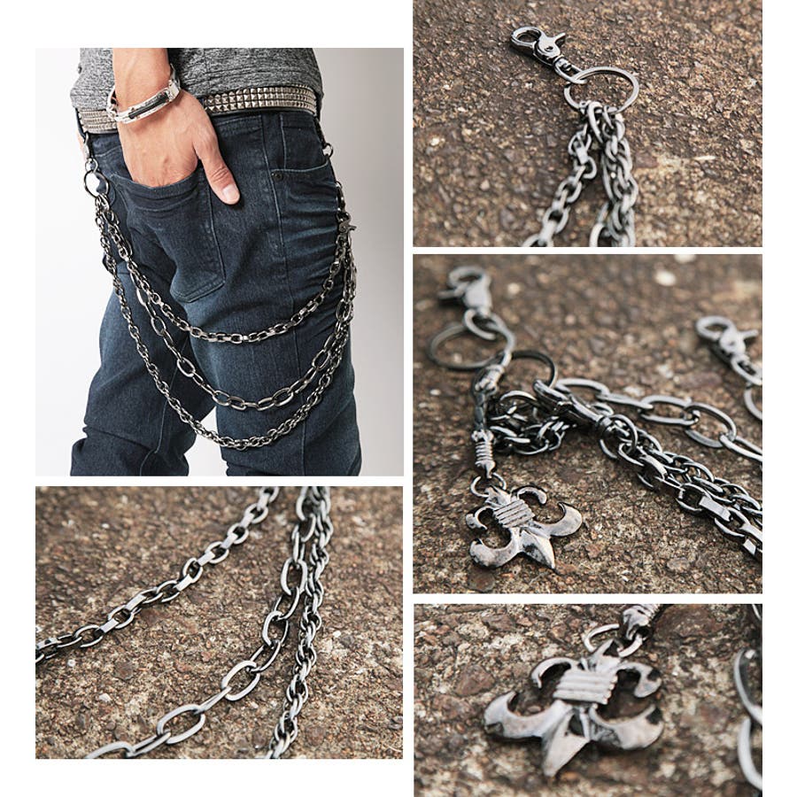 ◇ユリチャーム3連ウォレットチェーン◇お兄系 Men s[品番