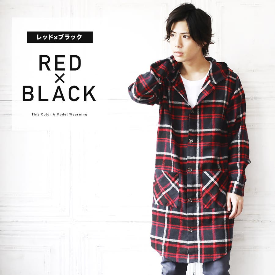 ◇ロングチェックパーカー◇[品番：JG000009784]｜JIGGYS SHOP