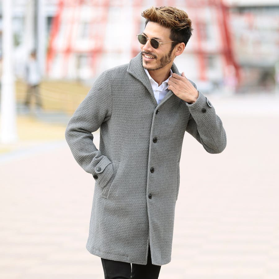 ◇ワッフル織イタリアンチェスターコート◇[品番：JG000010750