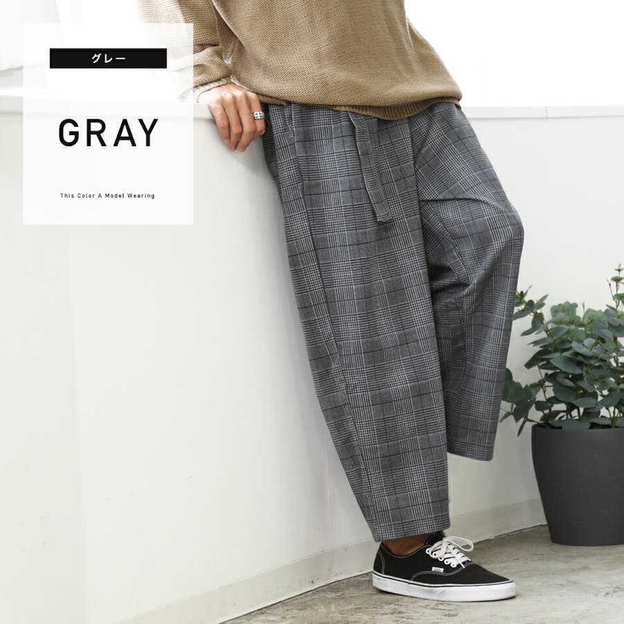 ◇チェックタックワイドパンツ◇[品番：JG000012762]｜JIGGYS SHOP