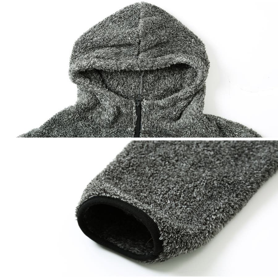 ボアジャケット メンズ ボア モコモコ パーカー定番◇ボアフルZIP
