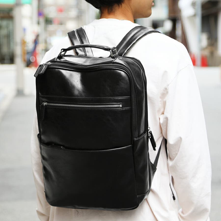 定番◇PUバイカラービジネスリュック◇リュックサック バック