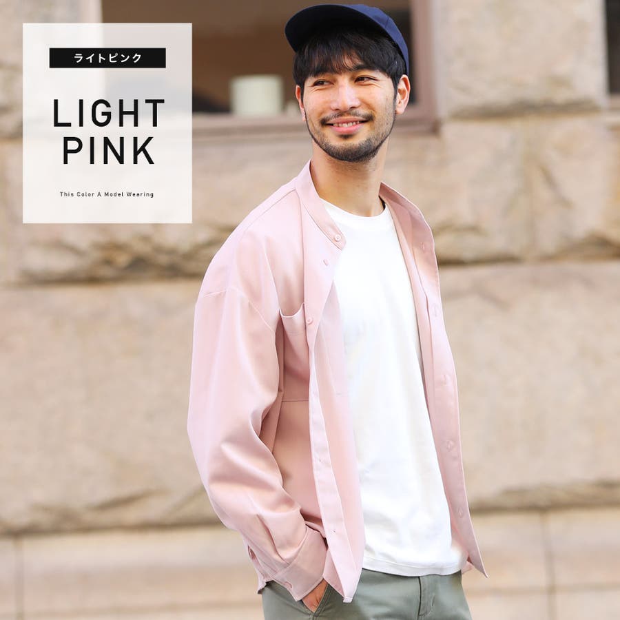 ◇TRロングバンドカラーシャツジャケット◇[品番：JG000012424