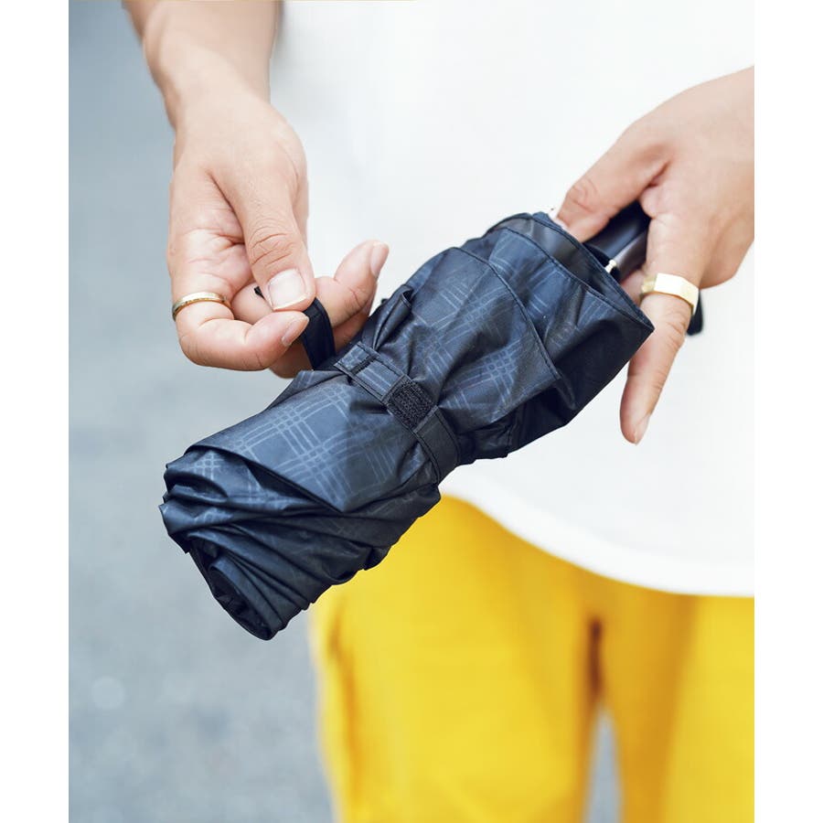 ◇メンズ日傘 晴雨兼用 折りたたみ 自動開閉式 チェック柄◇[品番