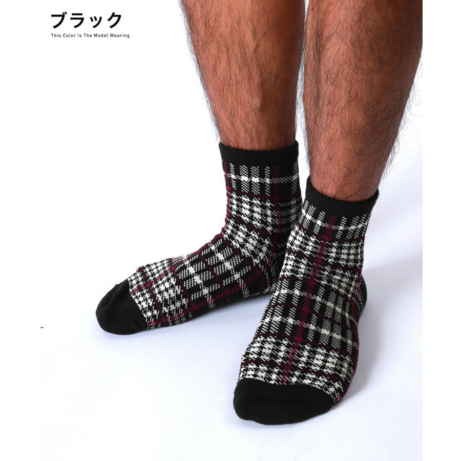 ショッピングゴー shoppinggo 靴下 ソックス チェック柄