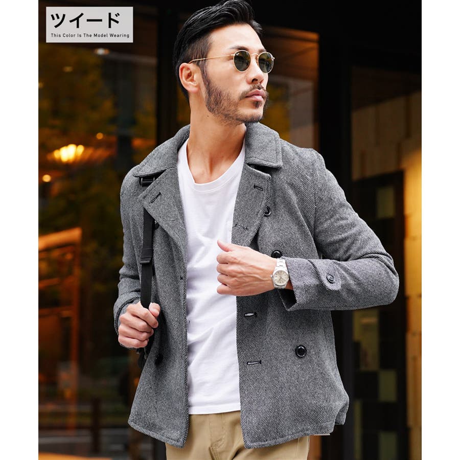 ◇メルトンコート◇ダブルブレスト コート メンズコート[品番