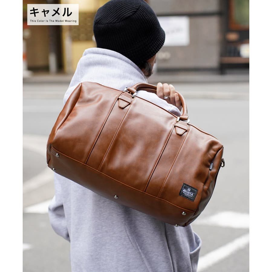 ◇PUレザーボストンバッグ◇[品番：JG000013732]｜JIGGYS SHOP