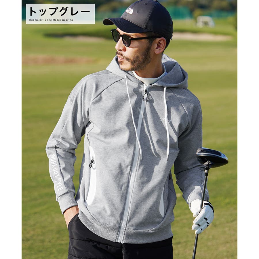 ◇ポンチ切り替えZIPパーカー◇GOLF ゴルフ ゴルフウェア[品番