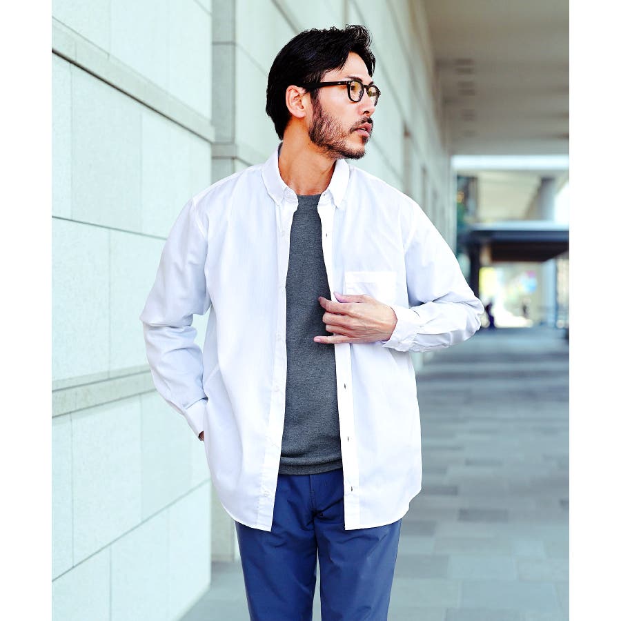 ブロードシャツ メンズ 長袖[品番：JG000014448]｜JIGGYS SHOP