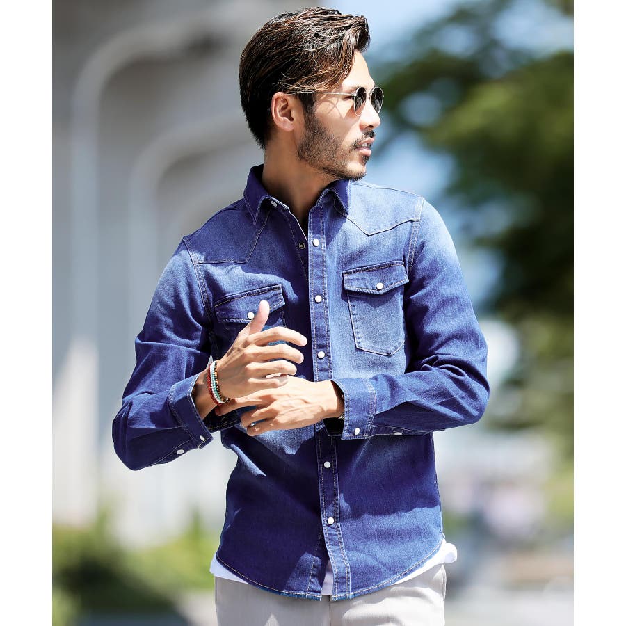 ホットなアイテム、ホットな節約 定番 デニムシャツ SHOP メンズ[品番：JG000011394]｜JIGGYS ジャケット・アウター