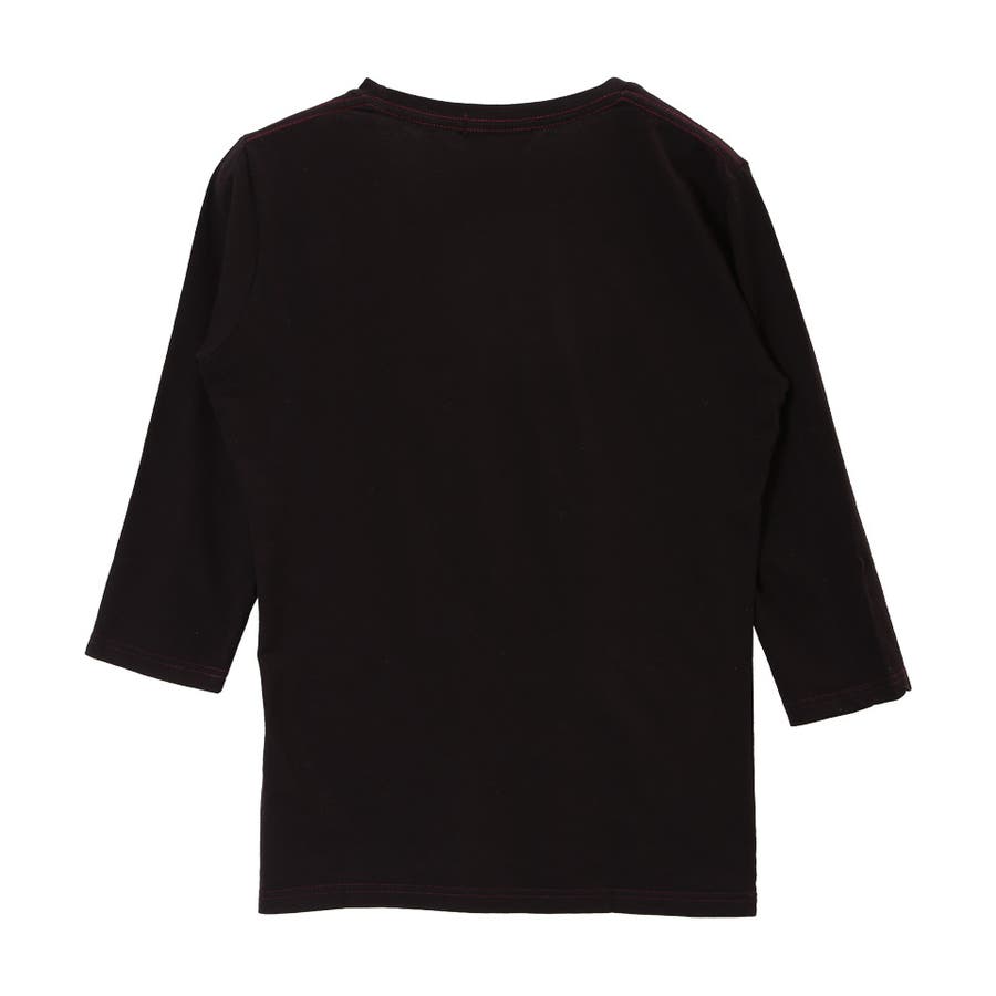 ◇ディープVネックスリムフィット7分袖Tシャツ◇7分袖 Tシャツ