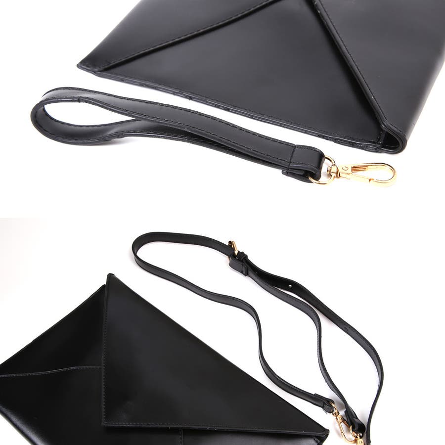 美品❣️INNUE ギャザービッグクラッチ　ブラック　ショルダーバッグ 10.10_un.neu11844_ko.jpg