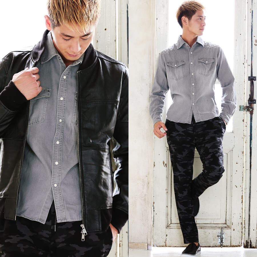 デニムシャツ メンズ◇6[品番：JG000008882]｜JIGGYS SHOP