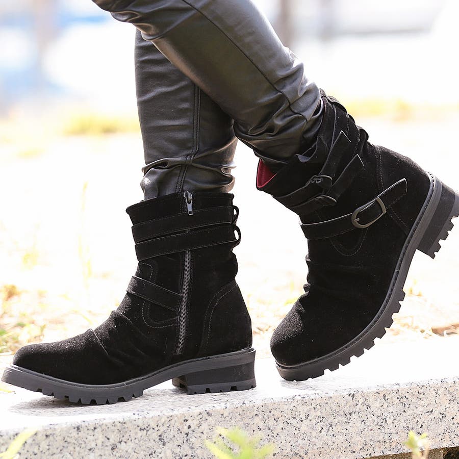 ◇SEANA(シーナ) Wベルトドレープエンジニアブーツ◇[品番