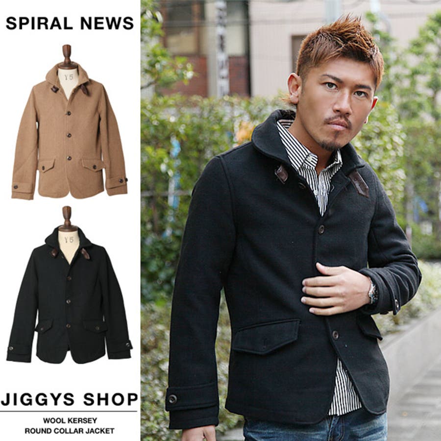 ◇SPIRAL NEWSウールカルゼラウンドカラージャケット◇お兄系 Men[品番：JG000001214]｜JIGGYS  SHOP（ジギーズショップ）のメンズファッション通販｜SHOPLIST（ショップリスト）