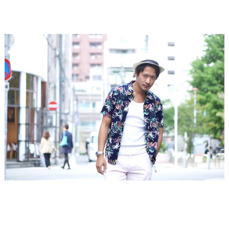 ◇roshell(ロシェル) 花柄オープンカラー半袖シャツ◇お兄系 Men[品番