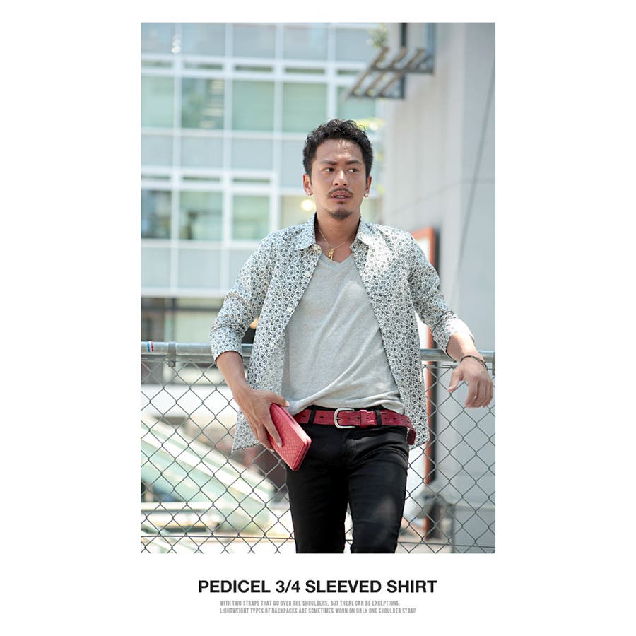 ◇国産 小花柄 7分袖シャツ◇長袖[品番：JG000007103]｜JIGGYS SHOP