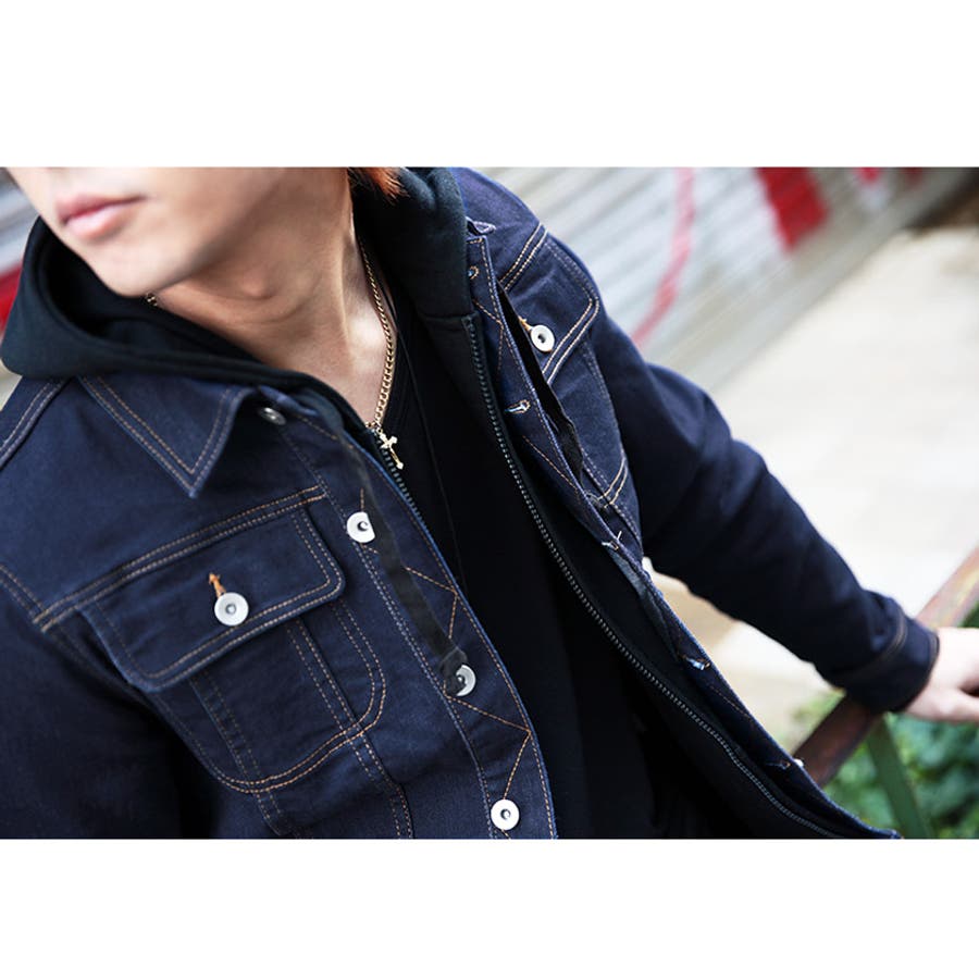 ◇REBTRAIT バックプリントストレッチデニムジャケット◇Gジャン[品番：JG000007655]｜JIGGYS  SHOP（ジギーズショップ）のメンズファッション通販｜SHOPLIST（ショップリスト）