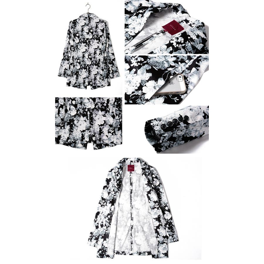 ◇SEANA フラワー ロングジャケット◇ジャケット[品番：JG000007744