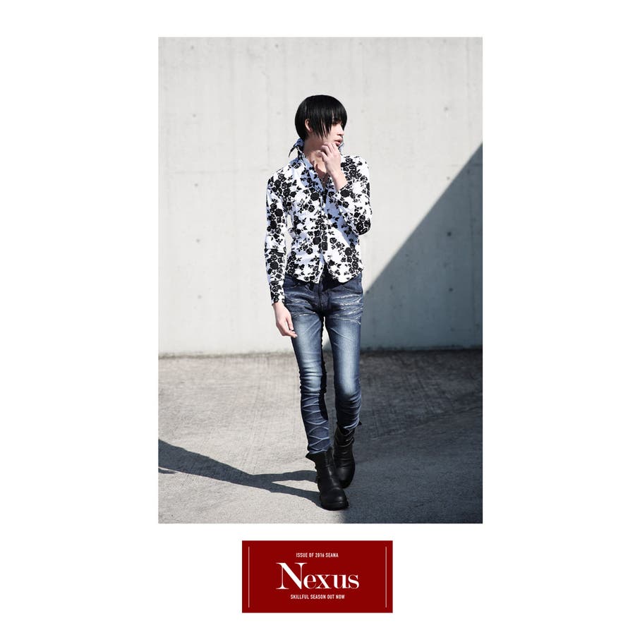 送料無料】◇SEANA(シーナ) 立体シワ加工 スキニーデニム[品番 