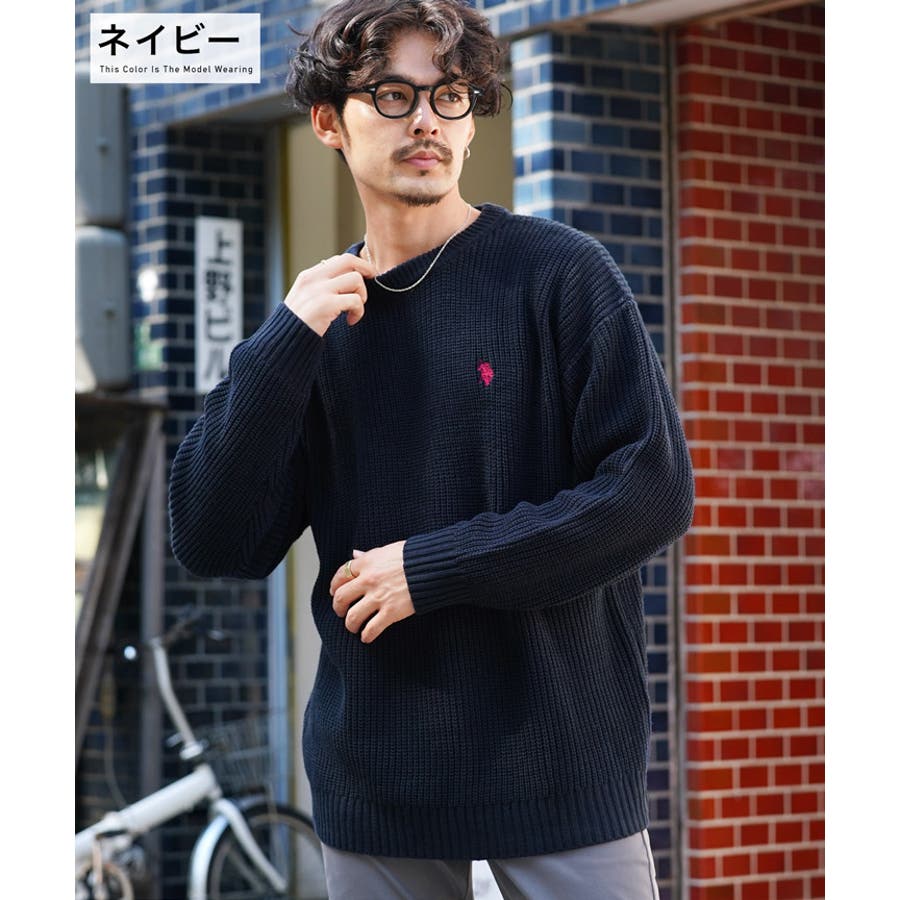 ◇US.POLO ASSN .別注畔クルーニット◇[品番：JGSM0000042]｜jiggysshopselect（ジギーズショップセレクト）のメンズファッション通販｜SHOPLIST（ショップリスト）