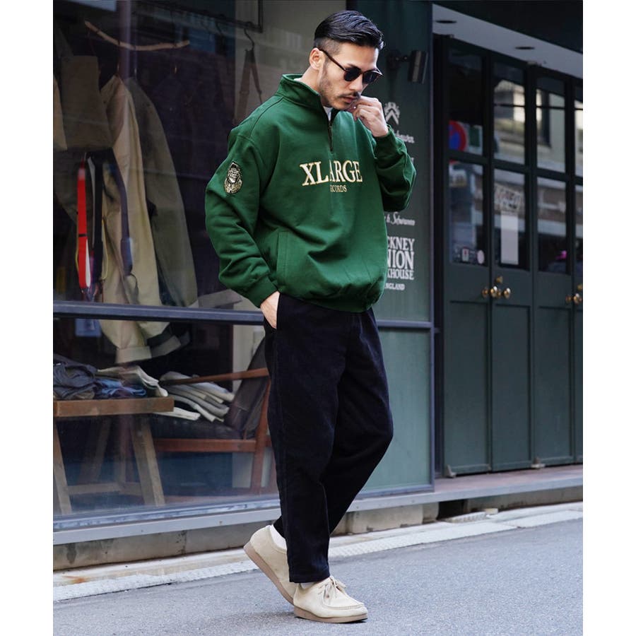 XLARGE 全2色 エクストララージ ハーフジップスウェット